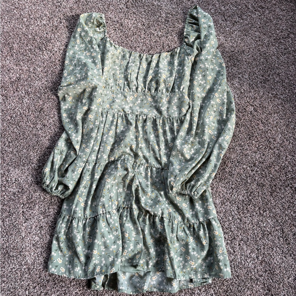 Altar'd State Sage Green Dress